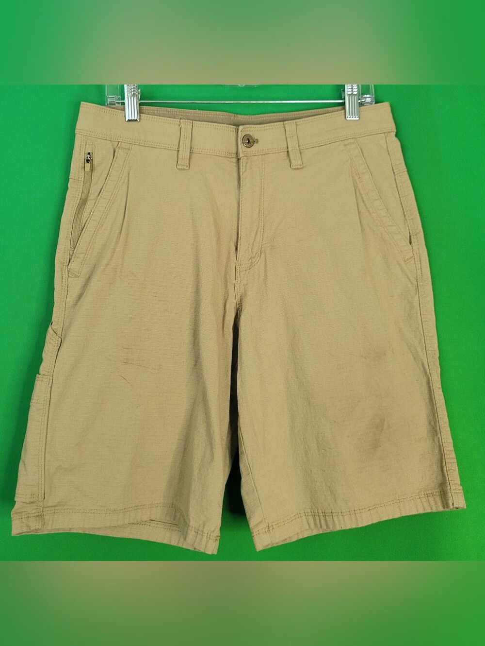 Weatherproof Men's Tan Cargo Shorts Sz 32 Khaki Work Stretchy